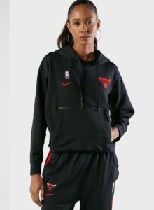 Sudadera Nike Black Chicago Bulls Fleece de Mujer