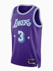 Camiseta Nike x NBA LA Lakers 21-22 'Anthony Davis 3' Edicion 75 Aniversario Diamond