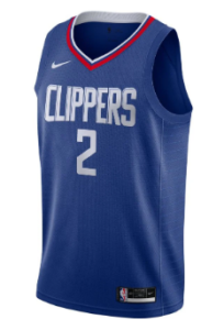 Camiseta Nike NBA Sports Basketball Jersey SW Fan Edition Los Angeles Clippers Leonard 2 Azul