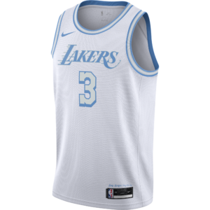 NIKE NBA LOS ANGELES LAKERS ANTHONY DAVIS CITY EDITION SWINGMAN JERSEY WHITE WHITE