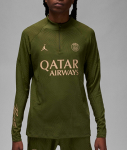 Nike Camiseta de Entrenamiento 1/4 Cremallera PSG Dri-Fit ADV verde