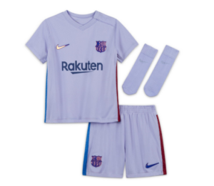 kit de visitante Nike Barcelona de manga corta para bebé 2021/22 Original