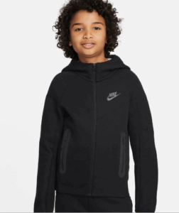 Chaqueta Nike Tech Fleece triple black niño