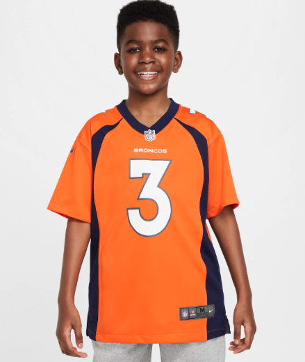 Camiseta Nike Denver Broncos (Russell Wilson) NFL Game Jersey Oversize
