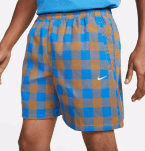 Pantalon corto Nike Life Plaid Checkered Shorts Dark Driftwood